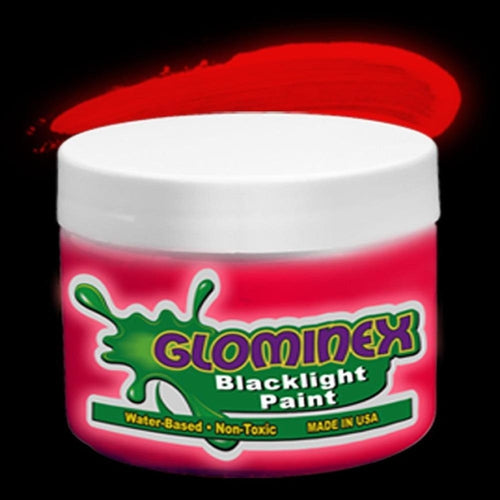 Glominex Blacklight UV Reactive Paint Pint Red