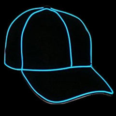 Blue Electro Luminescent Baseball Hat