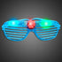 LED Light Up Blue Party Slotted Shades