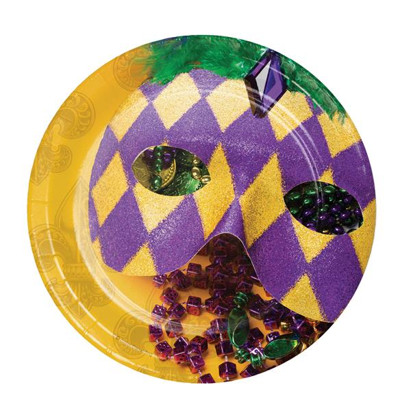 Mardi Gras Mask 7 Plates