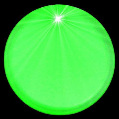 Light Up Green Round Badge Pin