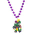 36" 12Mm Metallic Purple Bead With Alligator Medallion