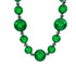 44" 20/40/60Mm Metallic Green And Silver Round Necklace