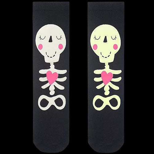 Adult Glow-in-the-Dark Skeleton Crew Socks