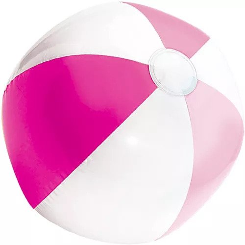 13 Inch Pink & White Beach Ball