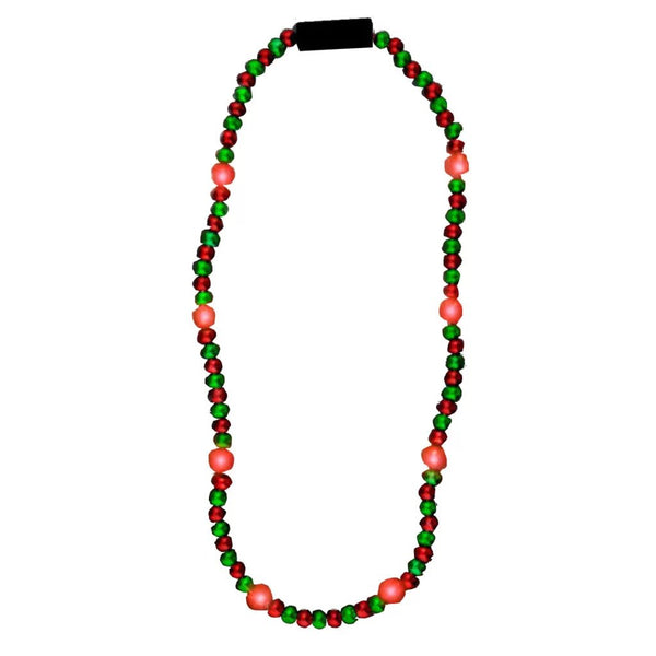 LED Bead Necklace Red And Green