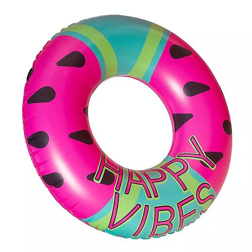 35 Inch Inflatable Happy Vibes Watermelon Tube