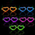 Glow Heart Shaped Eye Glasses - Pack of 12 Eyeglasses