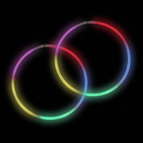 22 Inch Premium Rainbow Colors Glow Stick Necklace - Pack of 50 Necklaces