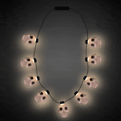 LED Light Up Skull Necklace