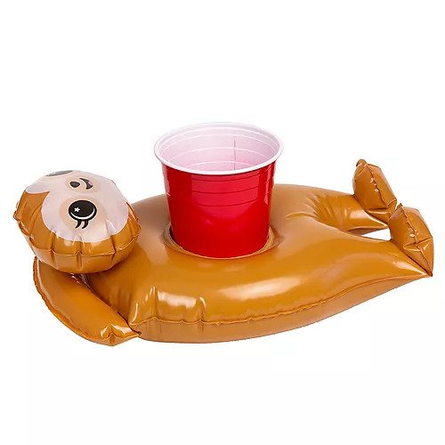 13 Inch Inflatable Sloth Drink Float | PartyGlowz.com