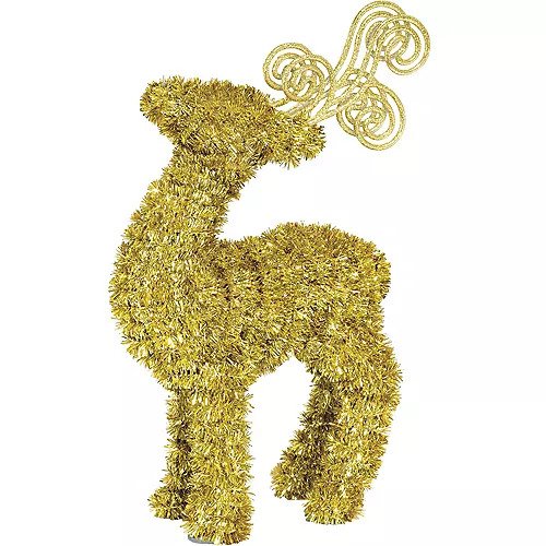 Gold Tinsel Reindeer