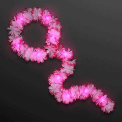 LED Light Up Hawaiian Lei Floral Crown Princess Headband with Flowing Tail