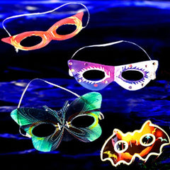 Glow In The Dark Eye Masks - Assorted