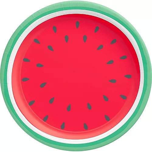 Tutti Frutti Watermelon Paper Dinner Plates