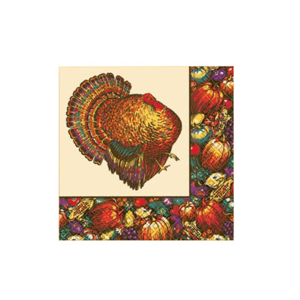 Autumn Turkey Beverage Napkins
