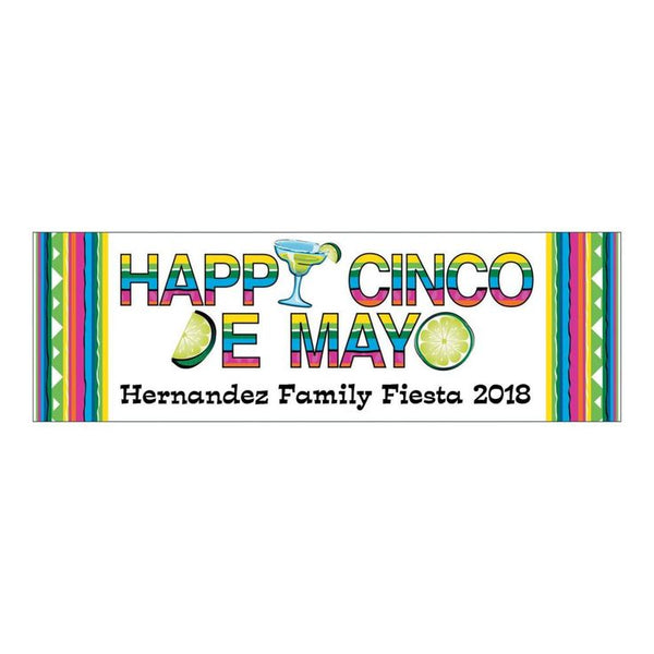 Happy Cinco de Mayo Party Custom Banner - Medium