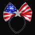 LED Flashing USA Flag Star Soft Bow Headband