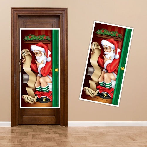 Santa Bathroom Door Cover