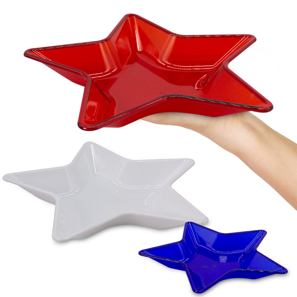 Star-Shaped Red, White & Blue Nesting Bowls