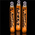 6 Inch Halloween Orange Glow Sticks - Pack of 25