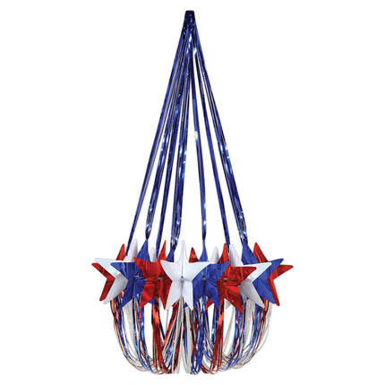 Patriotic Star Chandelier | PartyGlowz