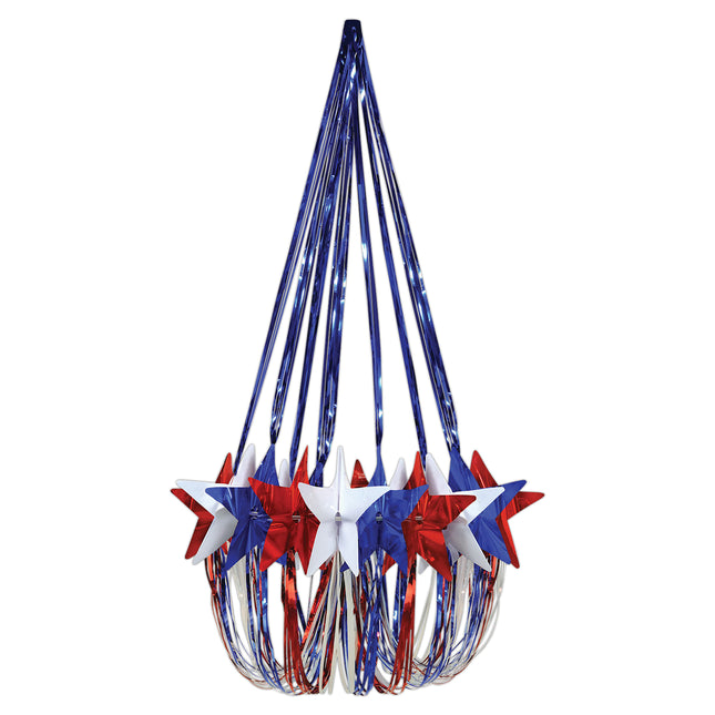 Patriotic Star Chandelier | PartyGlowz