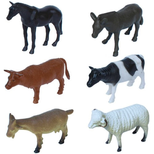 Play Rubber 6 Inch Farm Animals