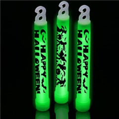 6 Inch Halloween Green Glow Sticks - Pack of 25