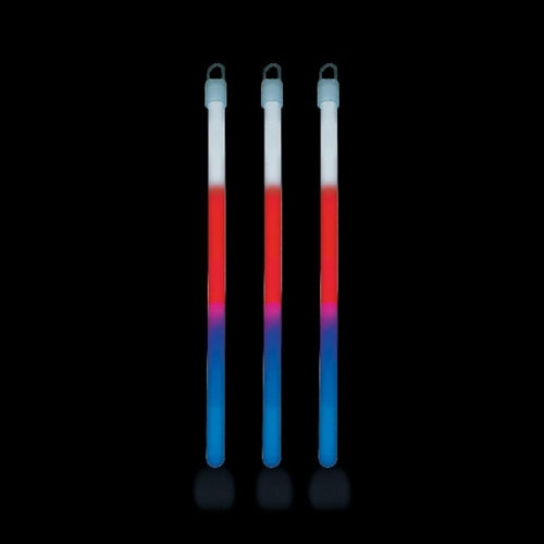 Patriotic Tri-Color Red White Blue 9" Glow Sticks | PartyGlowz