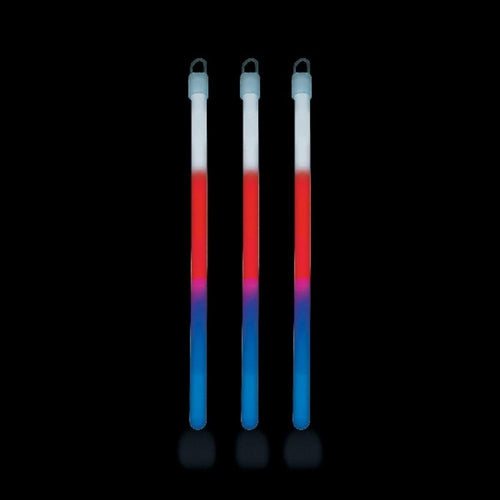 Patriotic Tri-Color Red White Blue 9 Glow Sticks