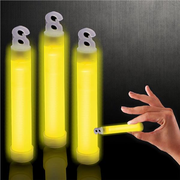 4 Inch Premium Yellow Glow Sticks - Pack of 25