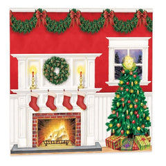 Christmas Fireplace Scene Setter Kit