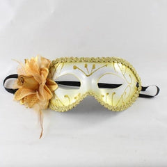 Gold Venetian Flower Face Mask