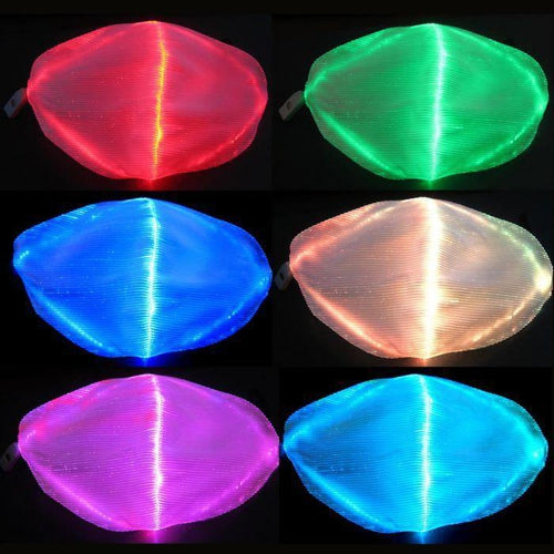 Fiber Optic Multi-Color Light Up Face Mask - 1 Per Pack