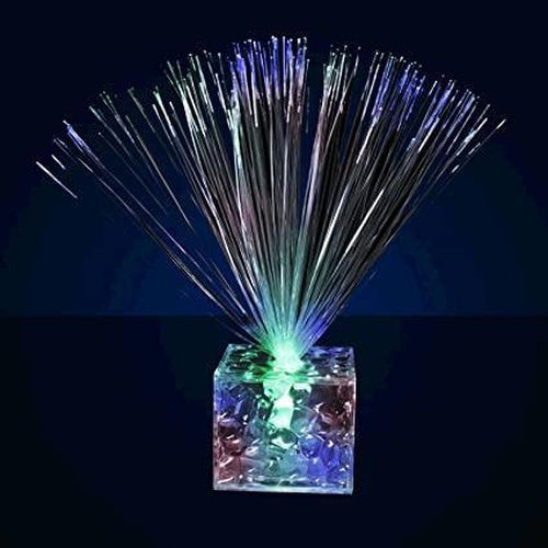 Fiber Optic Centerpiece with Small Clear Color Changing Base