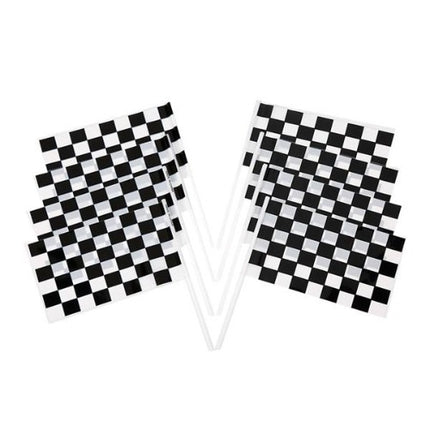 Checkered 4" x 6" Plastic Flags