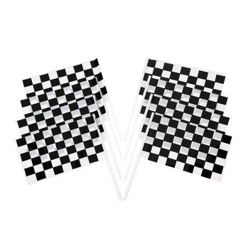 Checkered 4" x 6" Plastic Flags