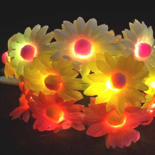 LED Light Up Flower Headband