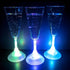 LED Light Up Flashing 7 Oz Champagne Flute Glass -  Multi Color