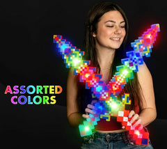 Light Up Led Jagged Pixel Sword