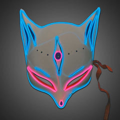 LED Light Up EL Wire Fox Mask