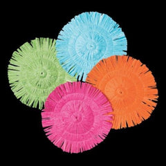 Round Fringe Bright Luau Placemats