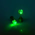 LED Light Up Green Diamond Shape Stud Earrings