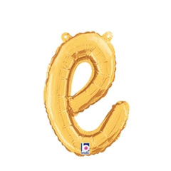 14  Script Letter  E  Gold (Air-Fill Only)