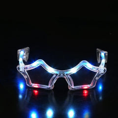 LED Light Up Star Sunglasses - Red White Blue