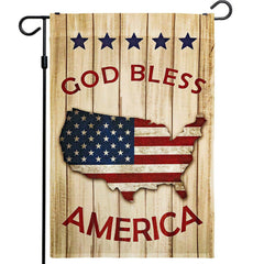 God Bless America rustic flag with USA flag design