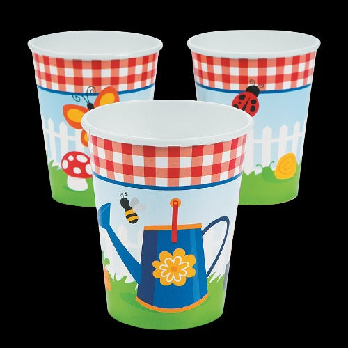 9 Oz Garden Birthday Party Cups