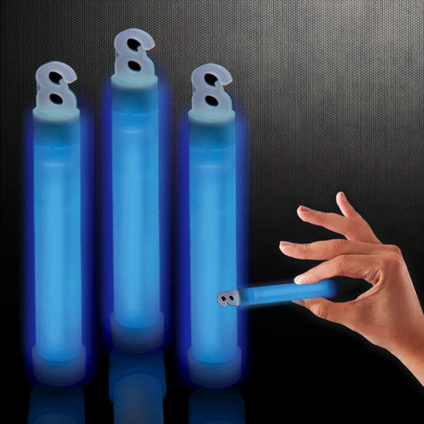 4 Inch Premium Blue Glow Sticks - Pack of 25