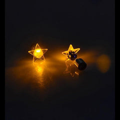 LED Light Up Yellow Star Stud Earrings